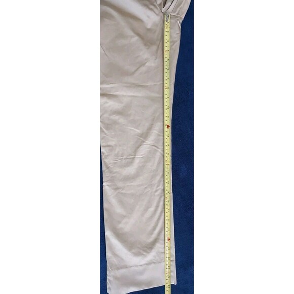 Ladies Ralph Lauren Premium Khaki Tan Straight Mid Rise Side Zip Pants Size 8 - Picture 6 of 9